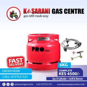 Progas Complete 6kg Set (6kg Cylinder + Grill + Burner)