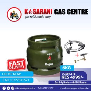 Rubis K-Gas Complete 6kg Set (6kg Cylinder + Grill + Burner)