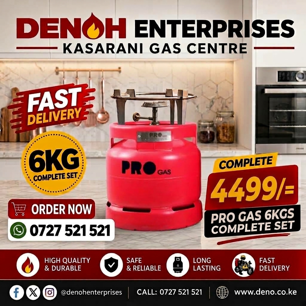 Progas 6KG Complete Gas Set – Gas Cylinder, Grill & Gas Burner
